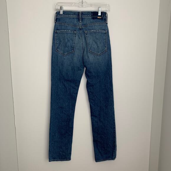 Mother High Waisted Rider Skimp Straight Leg Jeans In Cowboys Don’t Cry Size 26 - Picture 12 of 16
